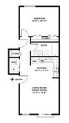 One Bedroom Floor Plan A3